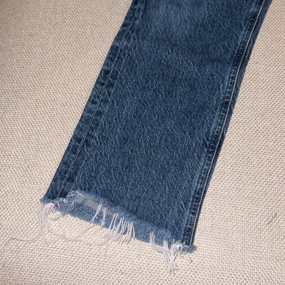 AGOLDE Riley High Rise Dark Denim Jean - Picture 3 of 7